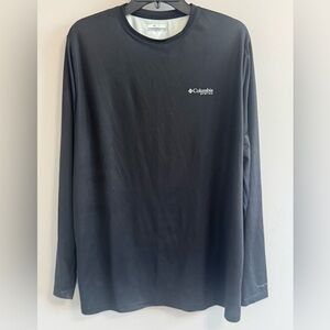 Men’s Columbia PFG Black Long Sleeve Performace Fishing Shirt Large